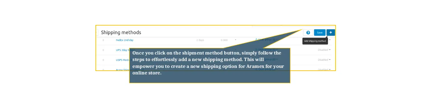 Aramex shipping add-on