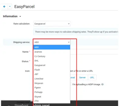 EasyParcel shipping CS-Cart add-on
