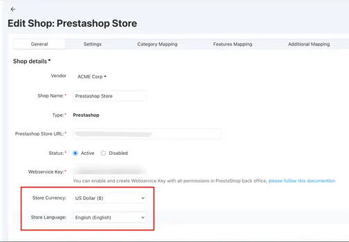 Prestashop Cs-Cart Shop Connector