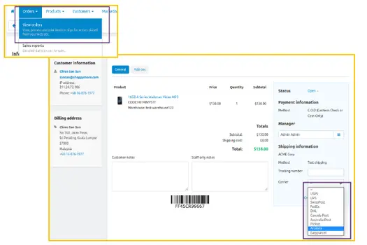 Aramex shipping add-on