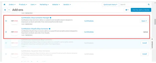 Shopify CS-Cart Shop Connector