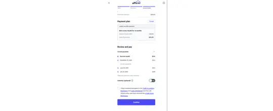 Affirm B2C payment gateway