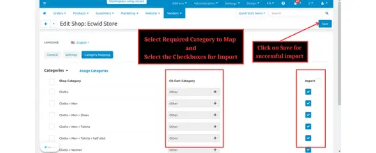 Ecwid (Lightspeed e-series) CS-Cart Shop Connector