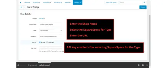 SquareSpace CS-Cart Shop Connector