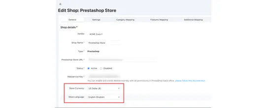 Prestashop Cs-Cart Shop Connector