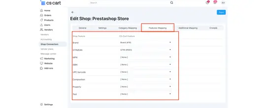 Prestashop Cs-Cart Shop Connector