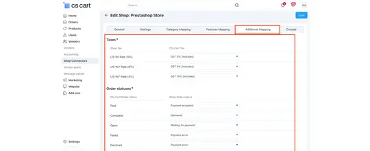 Prestashop Cs-Cart Shop Connector