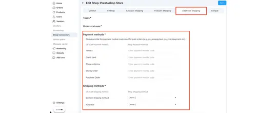 Prestashop Cs-Cart Shop Connector