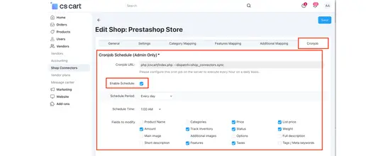 Prestashop Cs-Cart Shop Connector