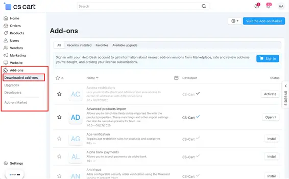 Prestashop Cs-Cart Shop Connector