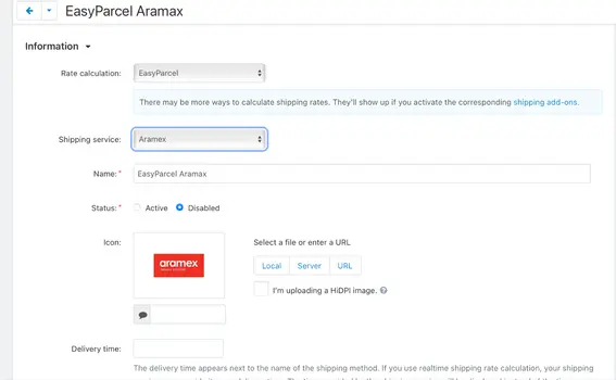EasyParcel shipping CS-Cart add-on
