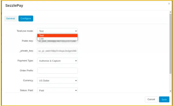 Sezzle payment gateway