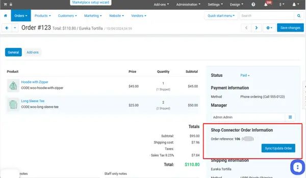 WooCommerce CS-Cart Shop Connector