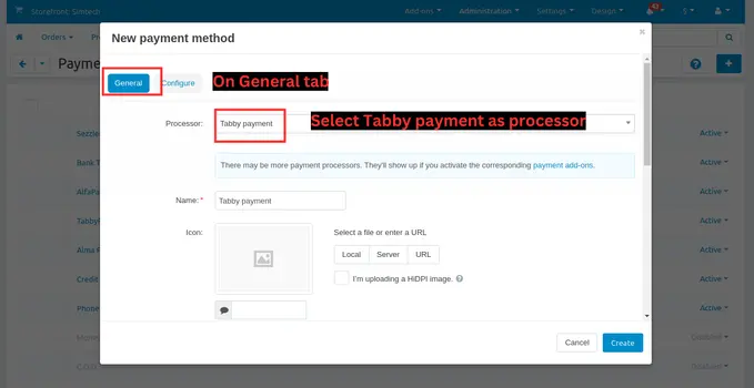 Tabby payment gateway - CS-Cart