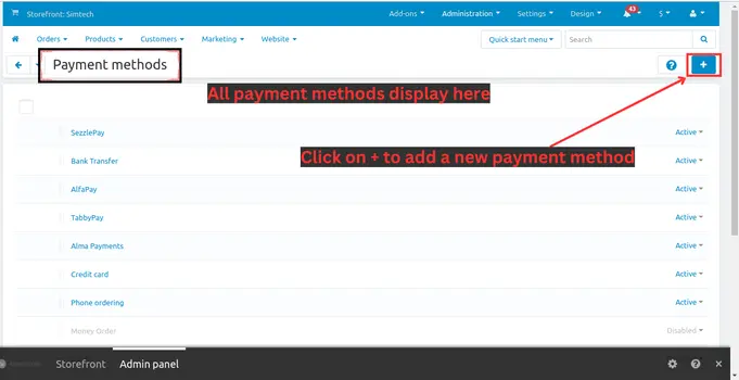 Tabby payment gateway - CS-Cart