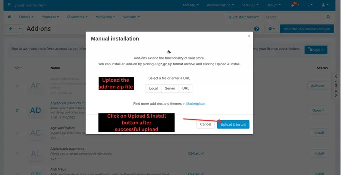 Tabby payment gateway - CS-Cart