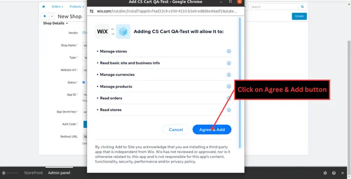 Wix CS-Cart Shop Connector
