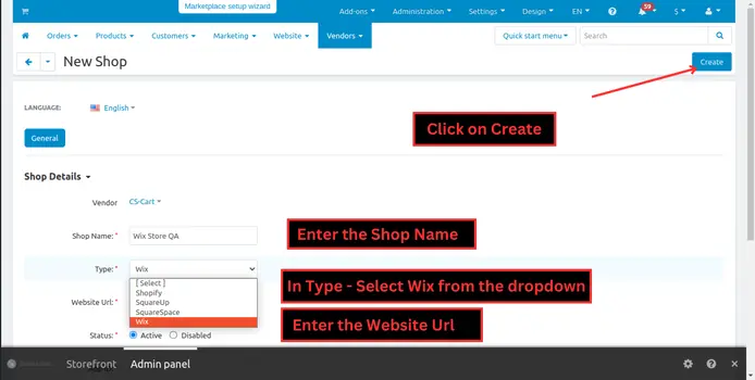 Wix CS-Cart Shop Connector