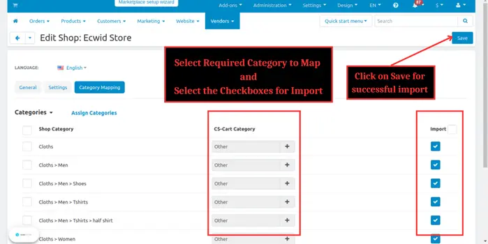Ecwid (Lightspeed e-series) CS-Cart Shop Connector