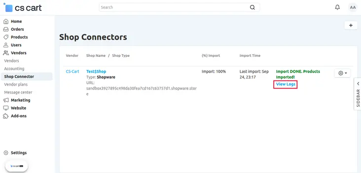 Shopware6 CS-Cart Shop Connector