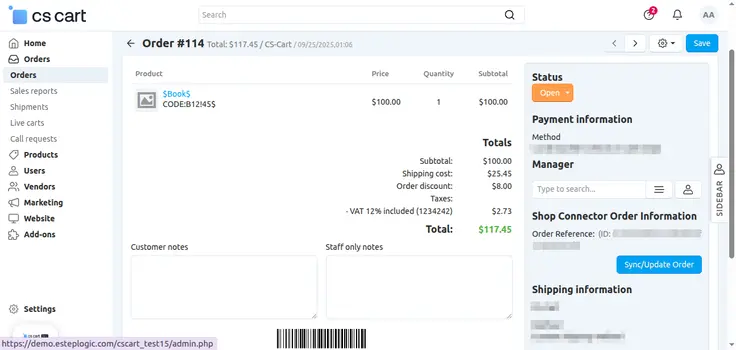 Shopware6 CS-Cart Shop Connector