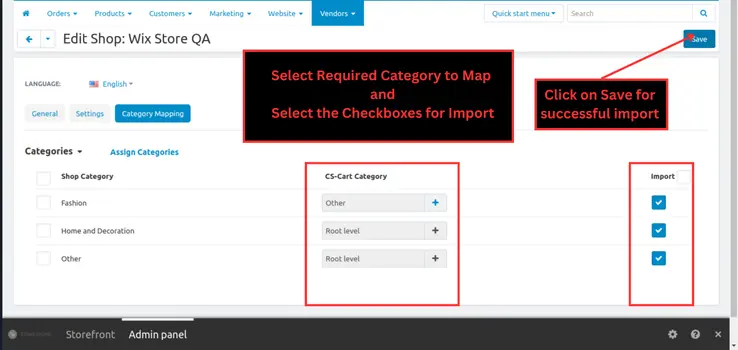 Wix CS-Cart Shop Connector