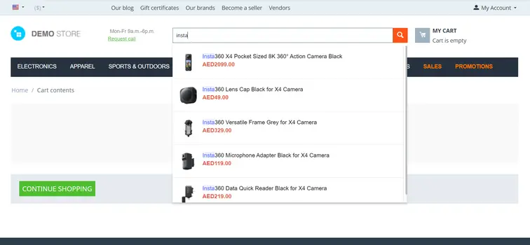 Algolia AI Instant Search CS-Cart add-on
