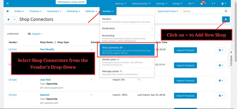 Shopify CS-Cart Shop Connector