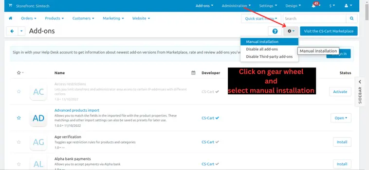 Tabby payment gateway - CS-Cart