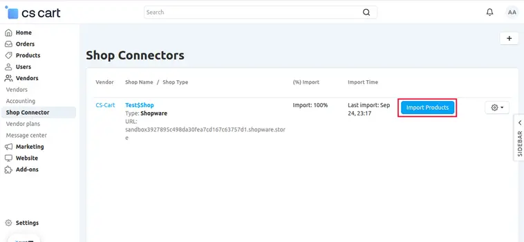 Shopware6 CS-Cart Shop Connector