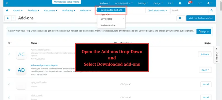 Shopify CS-Cart Shop Connector