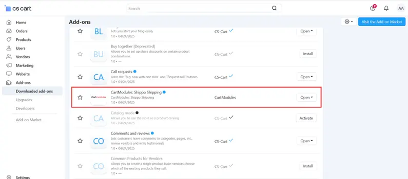 Shippo CS-Cart Addon