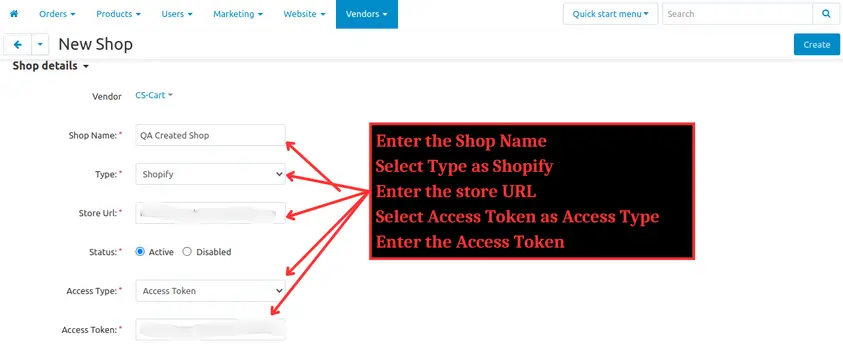 Shopify CS-Cart Shop Connector