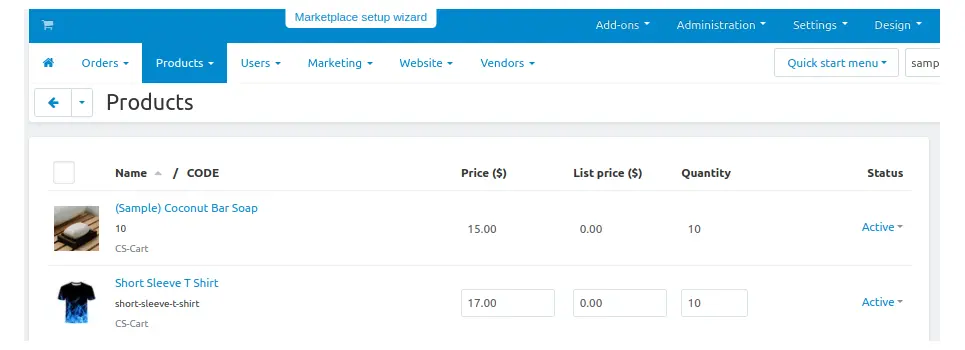 Shopify CS-Cart Shop Connector